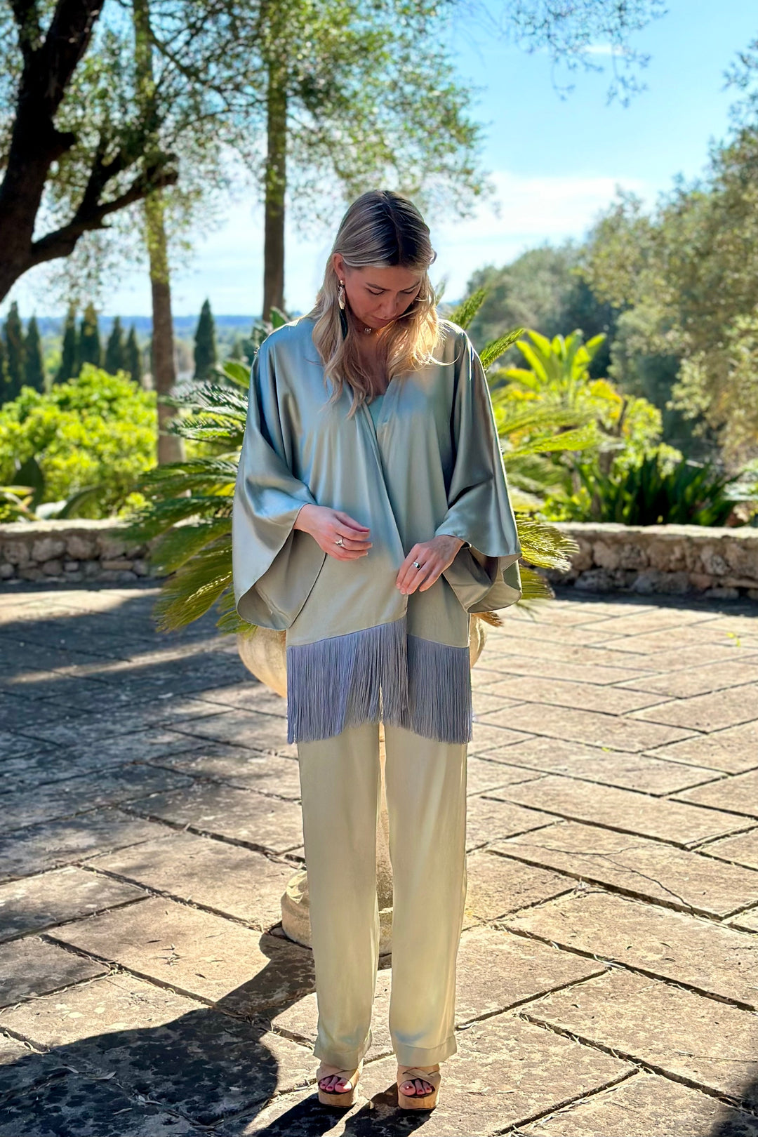 The Sage Leaf Kimono