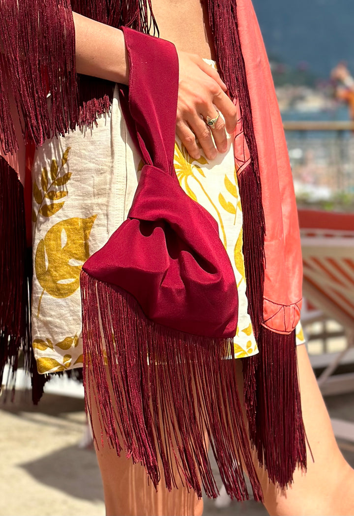 The Burgundy Knot Bag